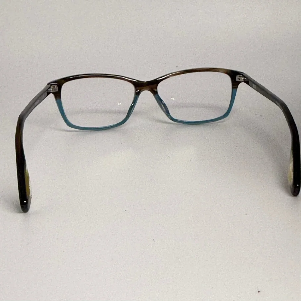 1919 Jessica L.10 Handmade Eyeglass Frames Brown Tortoise Teal 50-13-135